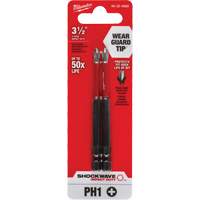 Shockwave Impact Duty Screwdriver Bit, Phillips, #1 Tip, 1/4" Drive Size, 3-1/2" Length Nia-Chem Ltd.