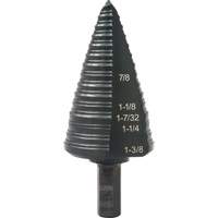 Foret &eacute;tag&eacute; &agrave; trous multiples no 12, 7/8" - 1-3/8", Incr&eacute;ments de 1/16", Acier rapide Nia-Chem Ltd.