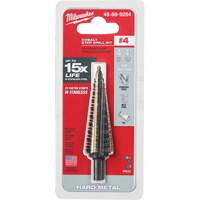 Step Drill Bit, 3/16"/#4 - 7/8"/#4 , 1/32" Increments, High Speed Cobalt Nia-Chem Ltd.