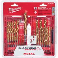 Shockwave Red Helix Metric Drill Bit Set, 25 Pieces, Titanium Nia-Chem Ltd.
