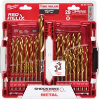 Shockwave Red Helix Drill Bit Set, 29 Pieces, Titanium Nia-Chem Ltd.