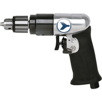 AD38VSRK Variable Speed Air Drill, 6 CFM, 1/4" NPT, 82 dBA, 3/8" Chuck, Keyed Nia-Chem Ltd.