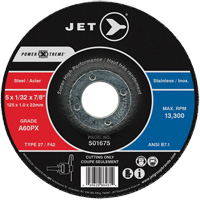Meule &agrave; tronçonner Power-Xtreme A60PX, 4-1/2" x 3/64", Arbre de 7/8", Type 27, 13 300 Tr/min Nia-Chem Ltd.