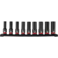 Shockwave Impact Duty Metric 6 Point Socket Set, 9 Pcs, Impact, 1/2" Drive Size, Deep Nia-Chem Ltd.