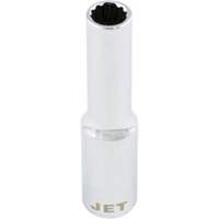 Chrome Socket, 8 mm, 1/4" Drive, 12 Points, Deep Nia-Chem Ltd.