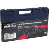 SAE Socket Set, 19 Pcs, Impact, 1/2" Drive Size, Deep Nia-Chem Ltd.