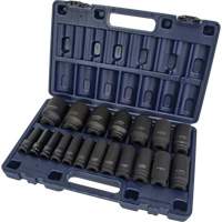 SAE Socket Set, 19 Pcs, Impact, 1/2" Drive Size, Deep Nia-Chem Ltd.
