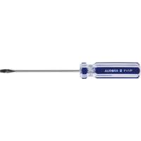 Blue Transparent Striped Slotted Screwdriver, 1/8" Tip, Round, Plastic Handle Nia-Chem Ltd.