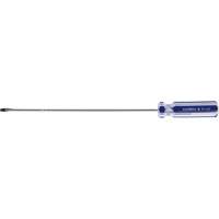 Blue Transparent Striped Slotted Screwdriver, 1/8" Tip, Round, Plastic Handle Nia-Chem Ltd.