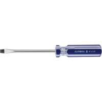 Blue Transparent Striped Slotted Screwdriver, 1/4" Tip, Round, Plastic Handle Nia-Chem Ltd.
