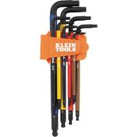 Colour-Coded Extra-Long L Style Hex Key Caddy Set, 9 Pcs., Imperial Nia-Chem Ltd.