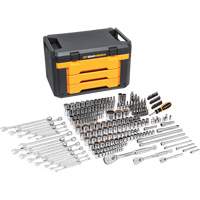 Jeu d'outils pour m&eacute;canicien &agrave; 12 pans dans boîte de rangement &agrave; trois tiroirs Nia-Chem Ltd.