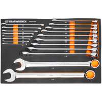 12-Point Long Pattern Combination SAE Wrench Set in Foam Storage Tray, Open-Ended, 19 Pieces, Imperial Nia-Chem Ltd.
