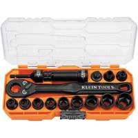 KNECT Essential Pass Through Impact Socket Set, 28 Pcs, Impact, 3/8" Drive Size Nia-Chem Ltd.
