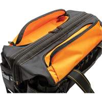 Sac &agrave; outils de 20" pour les professionnels, Nylon, 33 pochettes, Noir/Orange Nia-Chem Ltd.