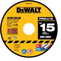 Meule &agrave; tronçonner pour meuleuse angulaire, 4-1/2" x 0,045", Arbre de 7/8", Type 1, Oxyde d'aluminium Nia-Chem Ltd.