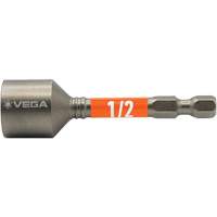 Impactech&reg; Nut Driver, 1/2" Tip, 1/4" Drive, 2-9/16" L, Magnetic Nia-Chem Ltd.