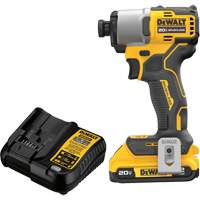 Brushless Cordless Impact Driver Kit, 1/4", 1700 in-lbs Max. Torque, 20 V, Lithium-Ion Nia-Chem Ltd.