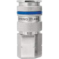 QUIKSILVER Industrial Quick Coupler, Nickel Plated Brass, 3/8", Female NPT, 435 PSI Nia-Chem Ltd.