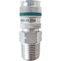 QUIKSILVER Ultraflo 7.8 mm Quick Coupler, Zinc-Plated Steel, 1/2", Male NPT, 362 PSI Nia-Chem Ltd.