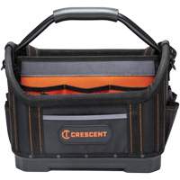 14" Tradesman Open Top Tool Bag, 1680 Denier/Polyester, 25 Pockets, Black/Grey/Orange Nia-Chem Ltd.