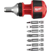 8-in-1 Compact Ratcheting 1/4" Drive Multi-Bit Driver, Cushion Grip Handle Nia-Chem Ltd.