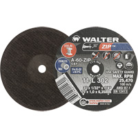 Zip Cut-Off Wheel, 3" x 1/32", 1/4" Arbor, Type 1, Aluminum Oxide, 25470 RPM Nia-Chem Ltd.