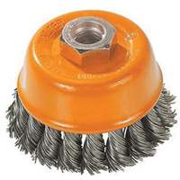 Brosse &agrave; fils nou&eacute;s torsad&eacute;s, 3" dia. x M10x1,25 arbre Nia-Chem Ltd.