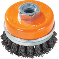 Brosse boisseau &agrave; fils nou&eacute;s avec anneau, 3" dia. x 5/8"-11 arbre Nia-Chem Ltd.