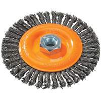 Stringer Bead Knotted Wire Brush, 5" Dia., 0.02" Fill, 5/8"-11 Arbor, Steel Nia-Chem Ltd.