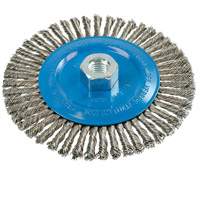 Knot-Twisted Stringer Bead Wire Wheel, 6" Dia., 0.02" Fill, 5/8"-11 Arbor, Aluminum/Stainless Steel Nia-Chem Ltd.