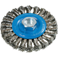 Wide Knotted Wire Wheel Brush, 5/8"-11 Arbor, Steel Nia-Chem Ltd.
