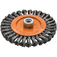 Wide Knotted Wire Wheel Brush, 5/8"-11 Arbor, Steel Nia-Chem Ltd.