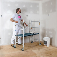 Mobile Work Scaffolding - Mini Scaffoldings, Aluminum Frame, 42" D x 48-1/2" H Nia-Chem Ltd.