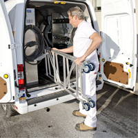 Mobile Work Scaffolding - Mini Scaffoldings, Aluminum Frame, 42" D x 48-1/2" H Nia-Chem Ltd.