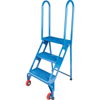 Portable Folding Ladder, 3 Steps, Perforated, 30" High VC437 | Nia-Chem Ltd.