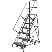 All Directional Rolling Ladder, 7 Steps, 24" Step Width, 70" Platform Height, Steel Nia-Chem Ltd.