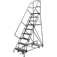 &eacute;chelles roulantes multidirectionnelles, 9 marches, Largeur de la marche 24", Hauteur de la plateforme 90", Acier Nia-Chem Ltd.