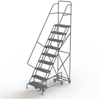 &eacute;chelles roulantes multidirectionnelles, 9 marches, Largeur de la marche 24", Hauteur de la plateforme 90", Acier Nia-Chem Ltd.