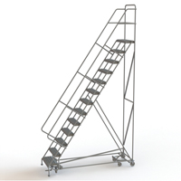 &eacute;chelles roulantes multidirectionnelles, 13 marches, Largeur de la marche 24", Hauteur de la plateforme 130", Acier Nia-Chem Ltd.