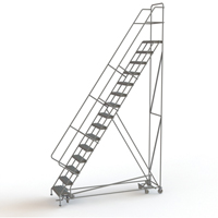 &eacute;chelles roulantes multidirectionnelles, 15 marches, Largeur de la marche 24", Hauteur de la plateforme 150", Acier Nia-Chem Ltd.