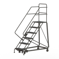 Heavy Duty Safety Slope Ladder, 6 Steps, Serrated, 50° Incline, 60" High Nia-Chem Ltd.
