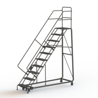 Heavy Duty Safety Slope Ladder, 10 Steps, Serrated, 50° Incline, 100" High Nia-Chem Ltd.