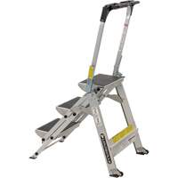 Tilt & Roll Step Stool Ladder, 3 Steps, 34" x 22" x 50.75" High VD439 | Nia-Chem Ltd.