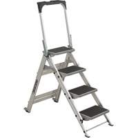 Tilt & Roll Step Stool Ladder, 4 Steps, 44.25" x 22.13" x 59" High VD440 | Nia-Chem Ltd.