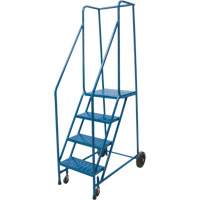 Rolling Step Ladder, 4 Steps, 18" Step Width, 37" Platform Height, Steel VD441 | Nia-Chem Ltd.