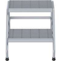 Aluminum Step Stand, 2 Step(s), 22-13/16" W x 24-9/16" L x 20" H, 500 lbs. Capacity VD457 | Nia-Chem Ltd.