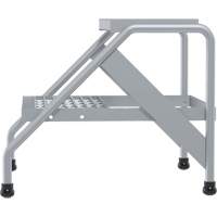Aluminum Step Stand, 2 Step(s), 22-13/16" W x 24-9/16" L x 20" H, 500 lbs. Capacity VD457 | Nia-Chem Ltd.