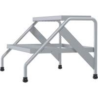 Aluminum Step Stand, 2 Step(s), 32-13/16" W x 24-9/16" L x 20" H, 500 lbs. Capacity VD458 | Nia-Chem Ltd.