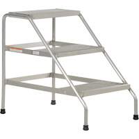 Aluminum Step Stand, 3 Step(s), 22-13/16" W x 34-9/16" L x 30" H, 500 lbs. Capacity VD459 | Nia-Chem Ltd.